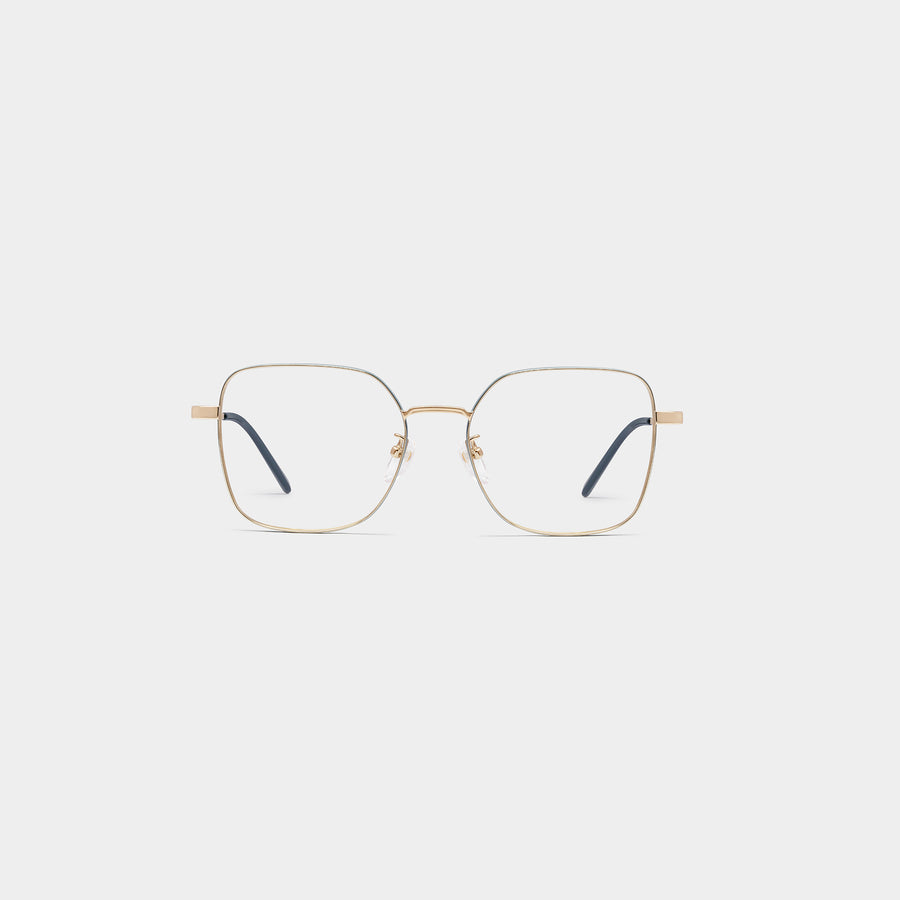 CHANCE - 多邊形混合鈦金屬光學眼鏡