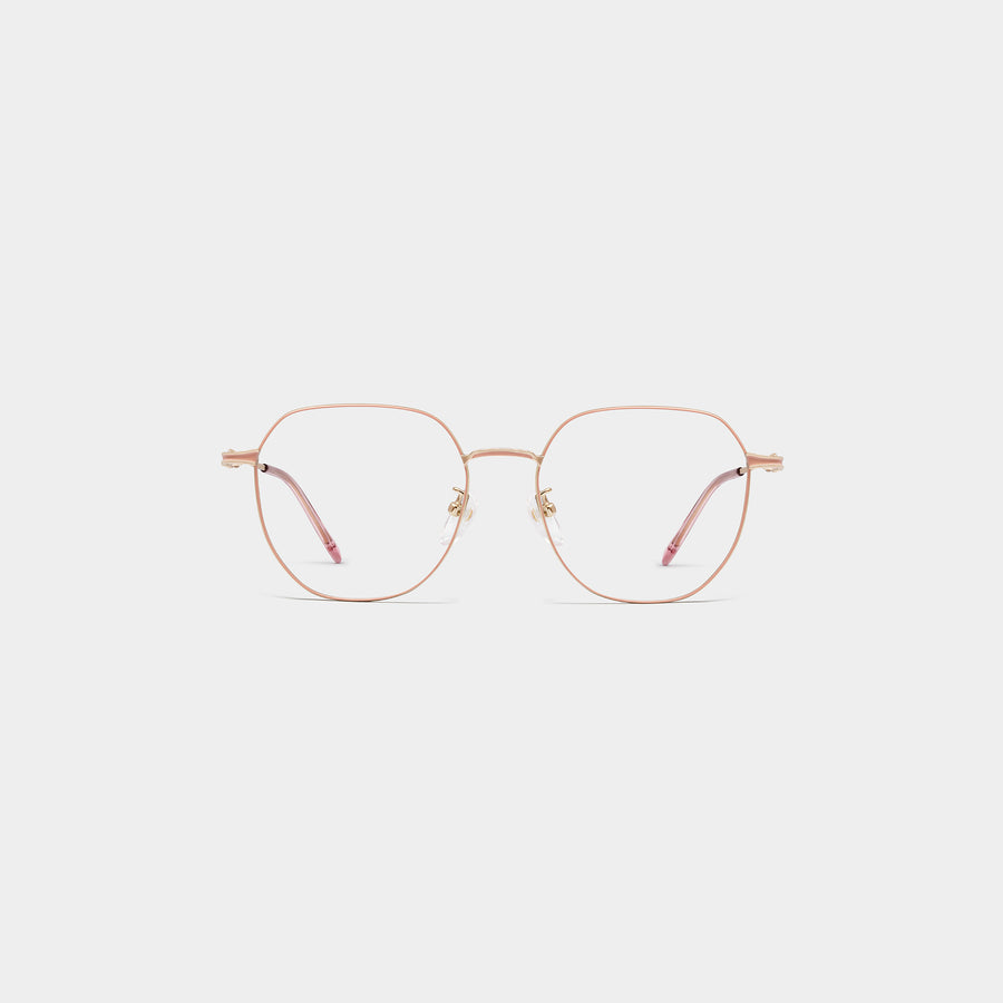 JUNCTURE - 多邊形混合鈦金屬光學眼鏡